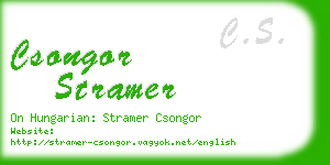 csongor stramer business card